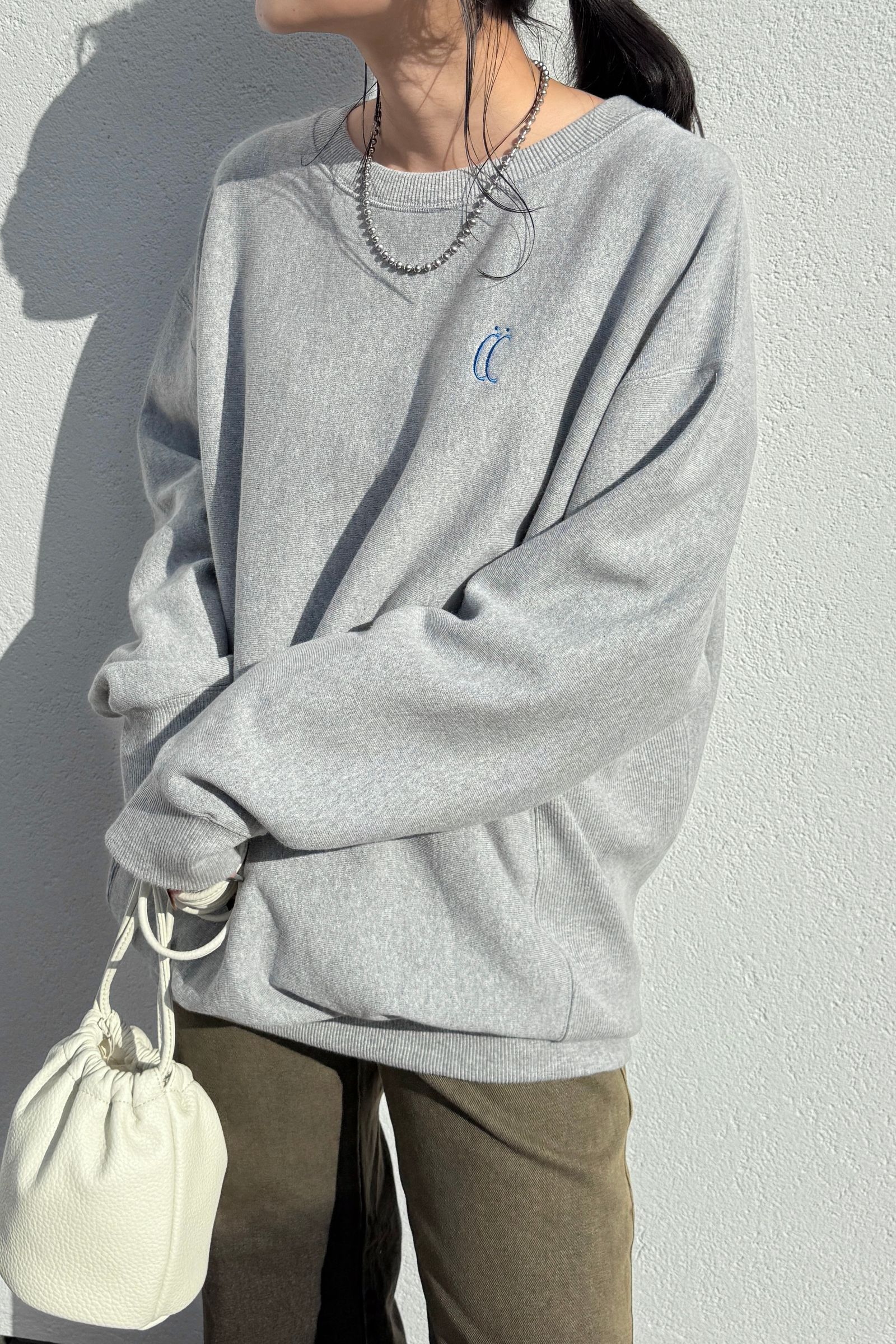 【THE C】 POINT SWEATSHIRTS (グレー)