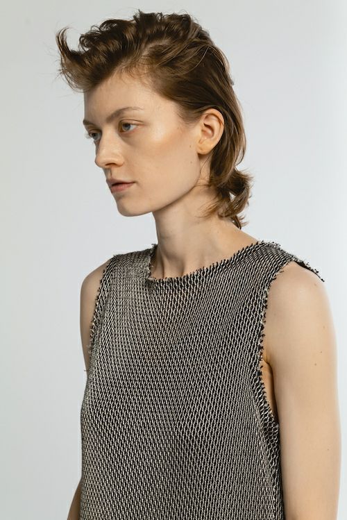 【25SS】RASCHEL SLEEVELESS DRESS / ラッセルスリーブドレス (エクリュ/ブラック)