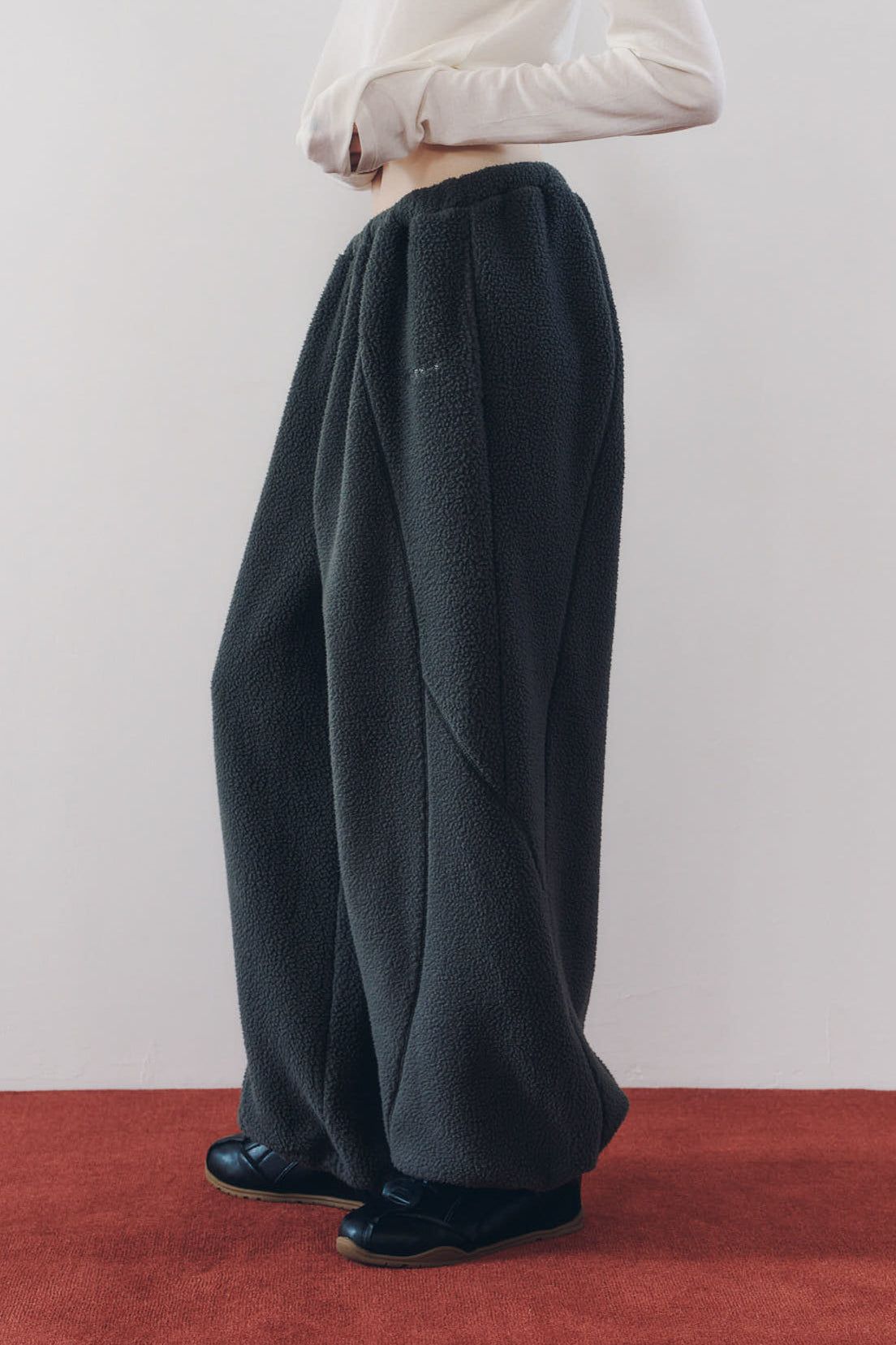 ボアパンツ (グレー) switching boa pants(unisex) (Gray) / 26AW