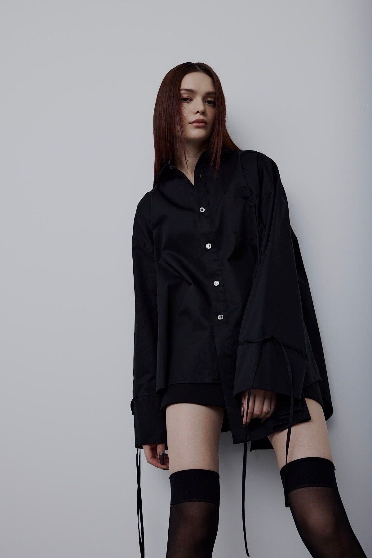 Chest tuck tunic / チェストタック チュニック (ブラック)