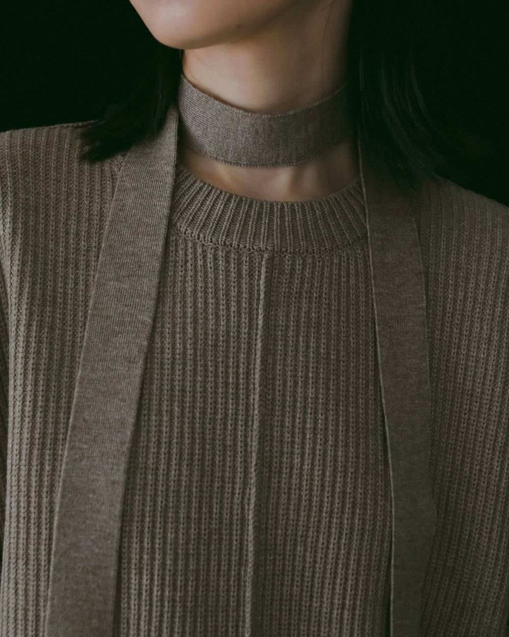 Slit Rib Knit / スリットリブニット (G/beige) / 26SS