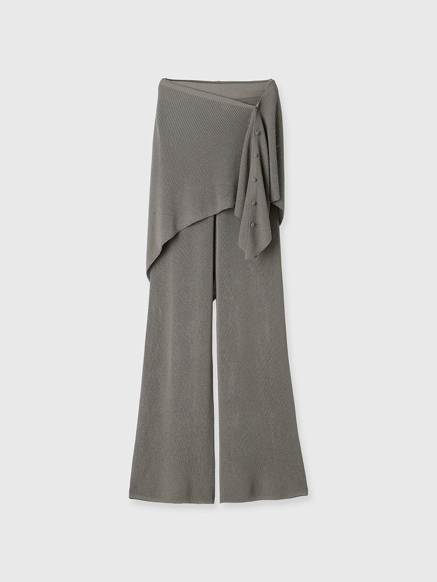 【25SS】ACETATE KNIT PANTS / アセテート ニットパンツ (グレーベージュ)