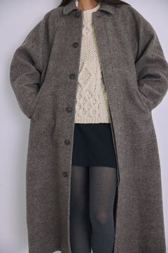 ラグランスリーブロングコート (ブラウン) Raglan Sleeve Long Coat (Brown) / 26AW