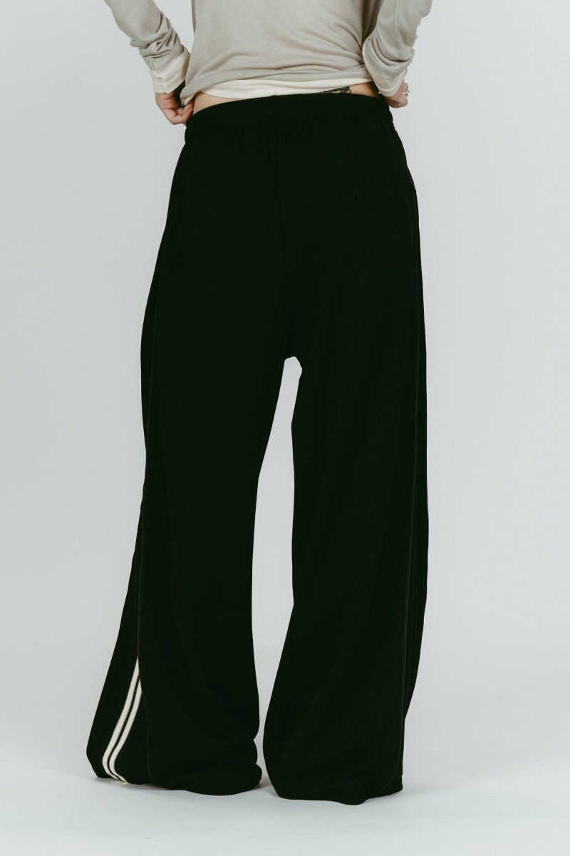 zip-up track pants(unisex) (Black) / ジップアップ トラックパンツ (ブラック) / 26SS