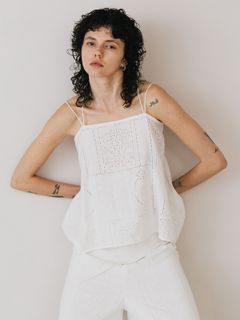 【25SS】CUTWORK LACE CAMI / カットワーク レースキャミソール (ホワイト)