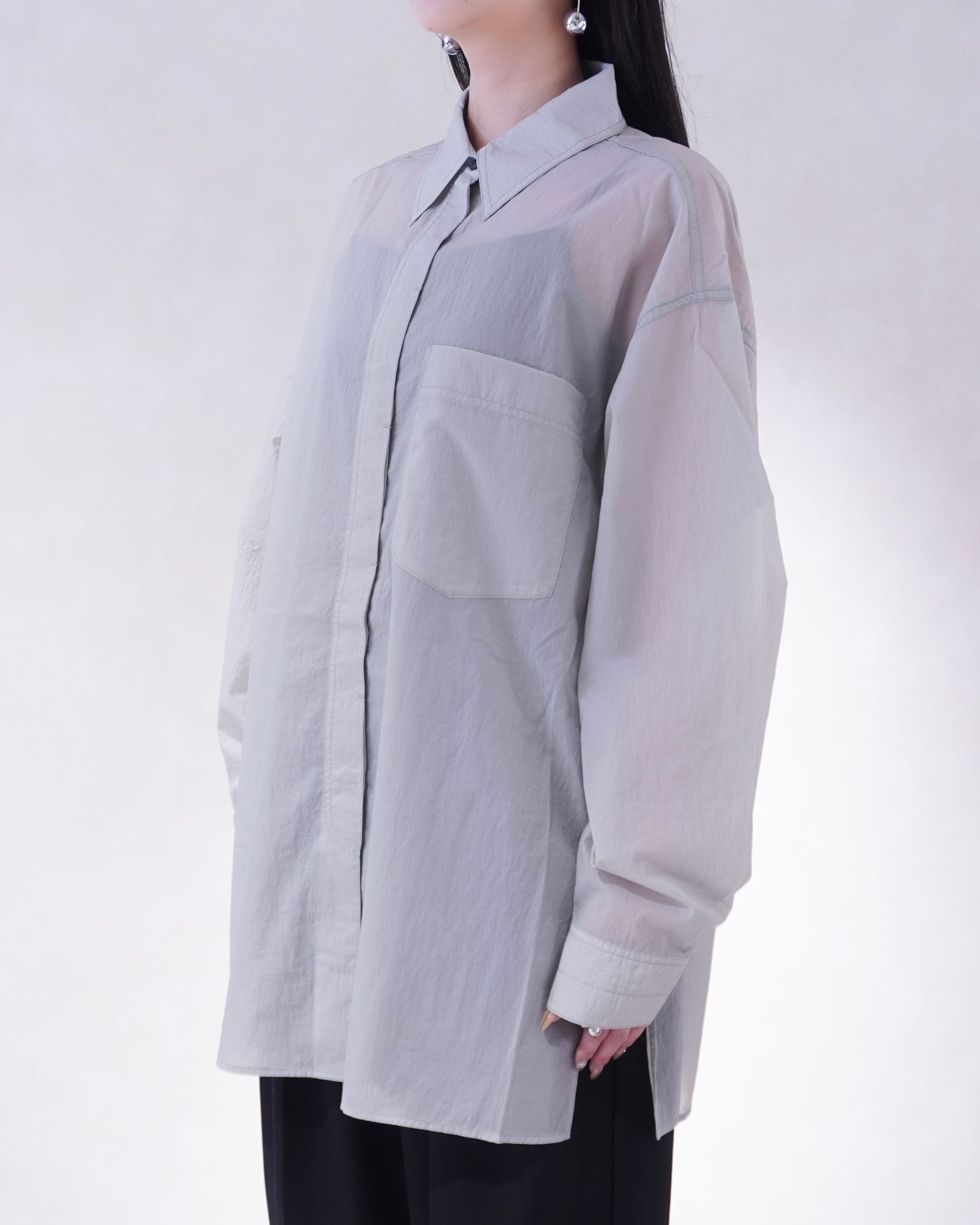 シアーリップストップシャツ (アイスブルー) Sheer Ripstop Shirts (I/blue) / 26SS