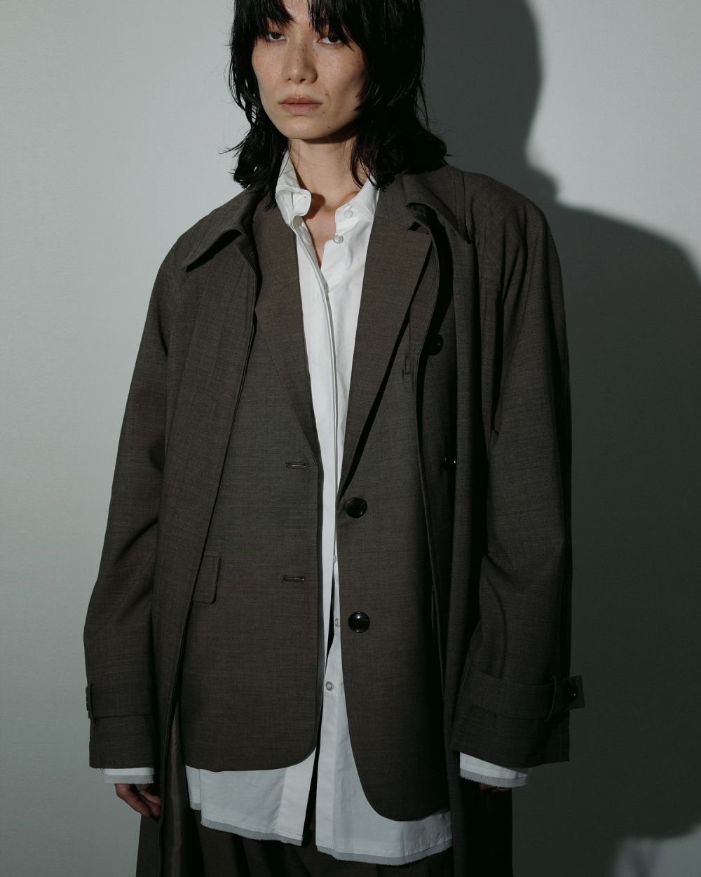 Cutoff Over Vest / カットオフ オーバーベスト (ブラウン)