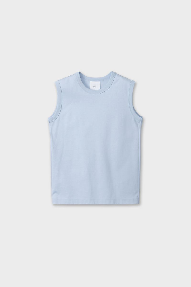 【25SS】REFINA SLEEVELESS T-SHIRT / リフィナスリーブレスTシャツ (サックス)