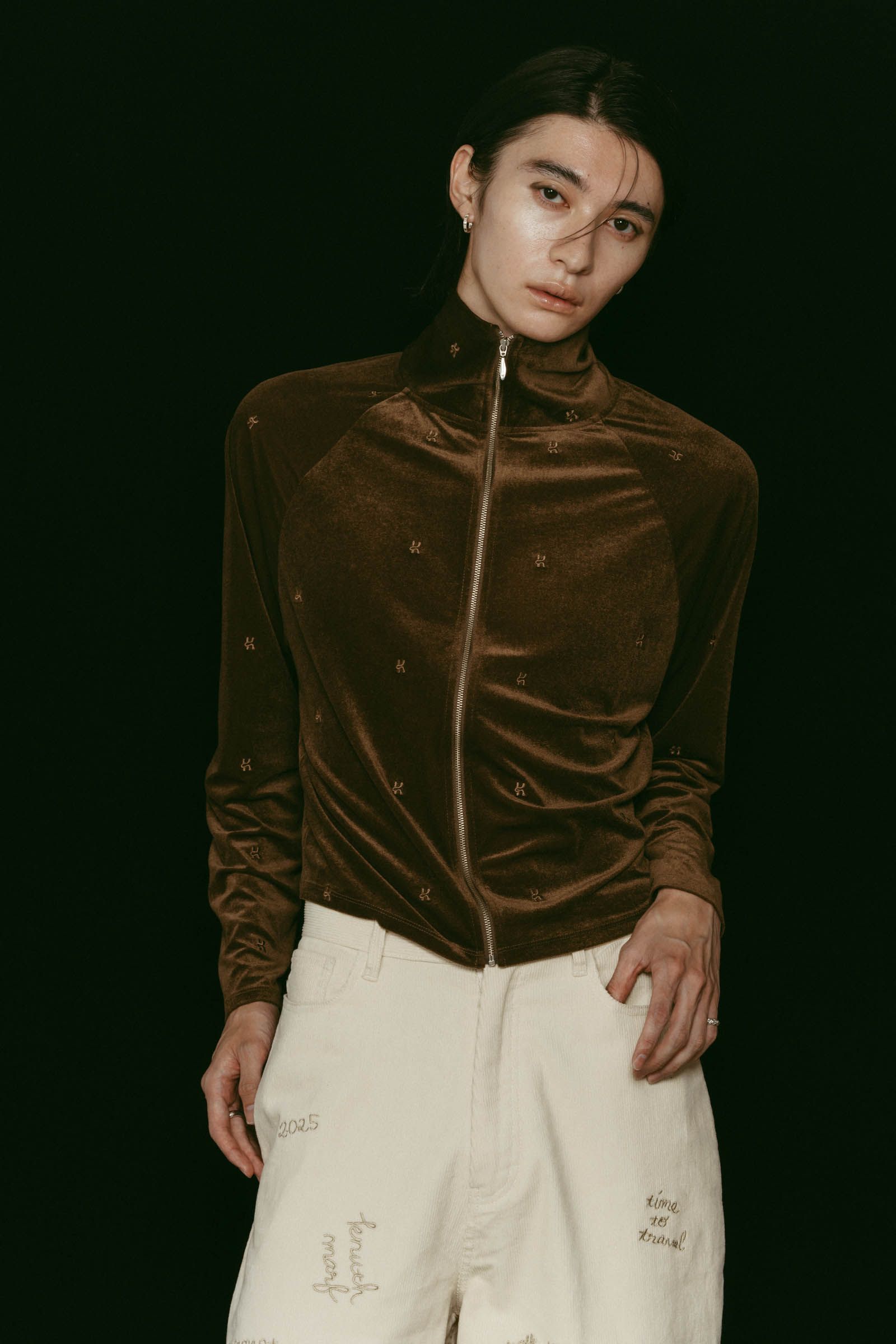 velours track jacket / ベロアトラックジャケット (ブラウン) / 25AW