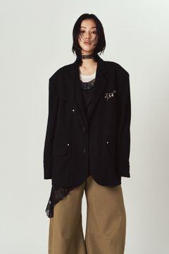 ユーティリティジャケット (ブラック) curve utility jacket(unisex) (Black) / 26AW