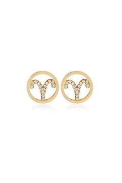 12 CONSTELLATIONS ARIES PIERCE / 12星座 アリーズピアス (おひつじ座) K9/K18 (イエローゴールド)