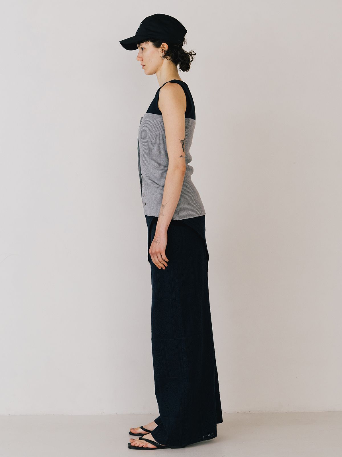 【25SS】CUTWORK LACE PANTS / カットワーク レースパンツ (ネイビー)