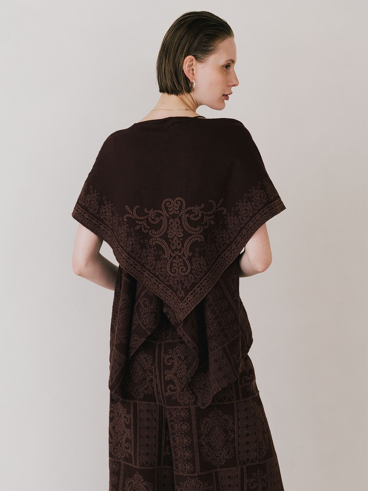 【25SS】CUTWORK LACE PANTS / カットワーク レースパンツ (ブラウン)