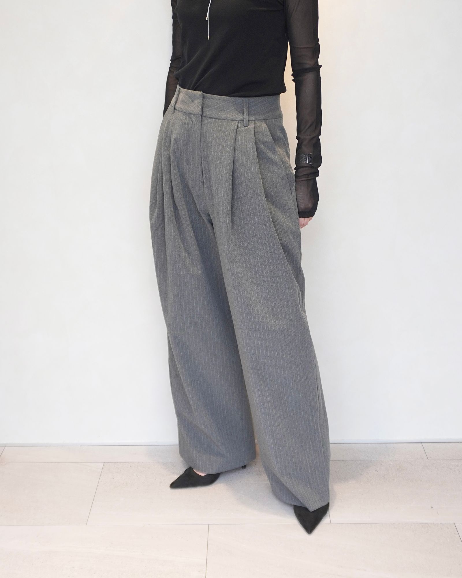 【25AW】Heather Stretch Pants / ヘザー ストレッチパンツ (グレー)