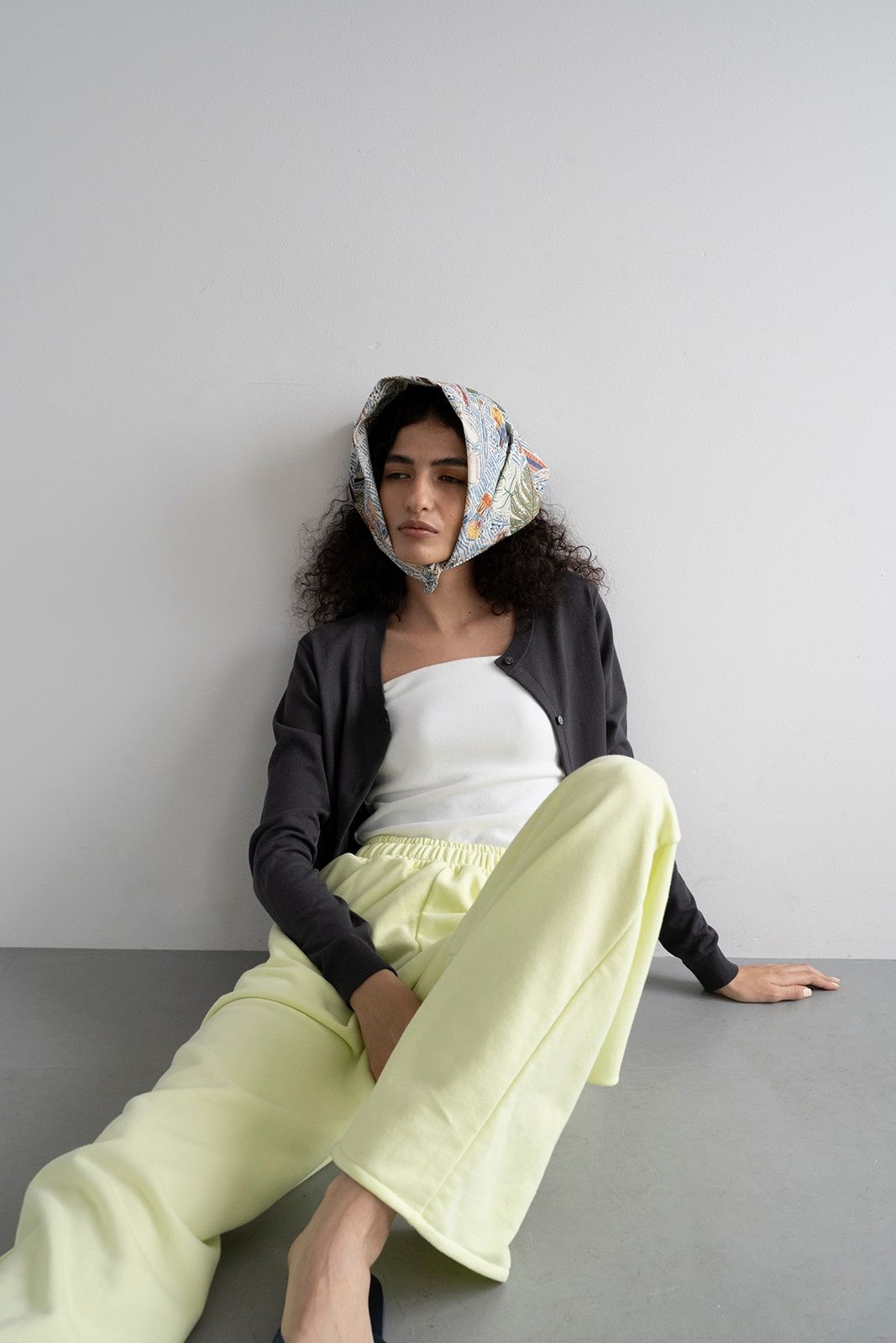 STUDIO CAVEZA Print Sweat Pants (Lemon) / スタジオカベサ プリントスウェットパンツ (レモン) / 26SS