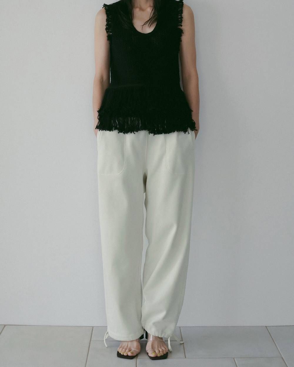 Stitch Sweat Pants / ステッチ スウェットパンツ (White) / 26SS