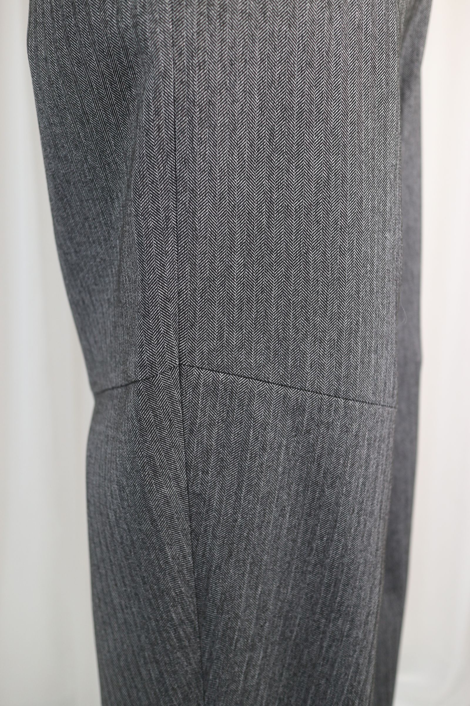 RETORO ROUND SLIT PANTS / レトロラウンドスリットパンツ (グレー)
