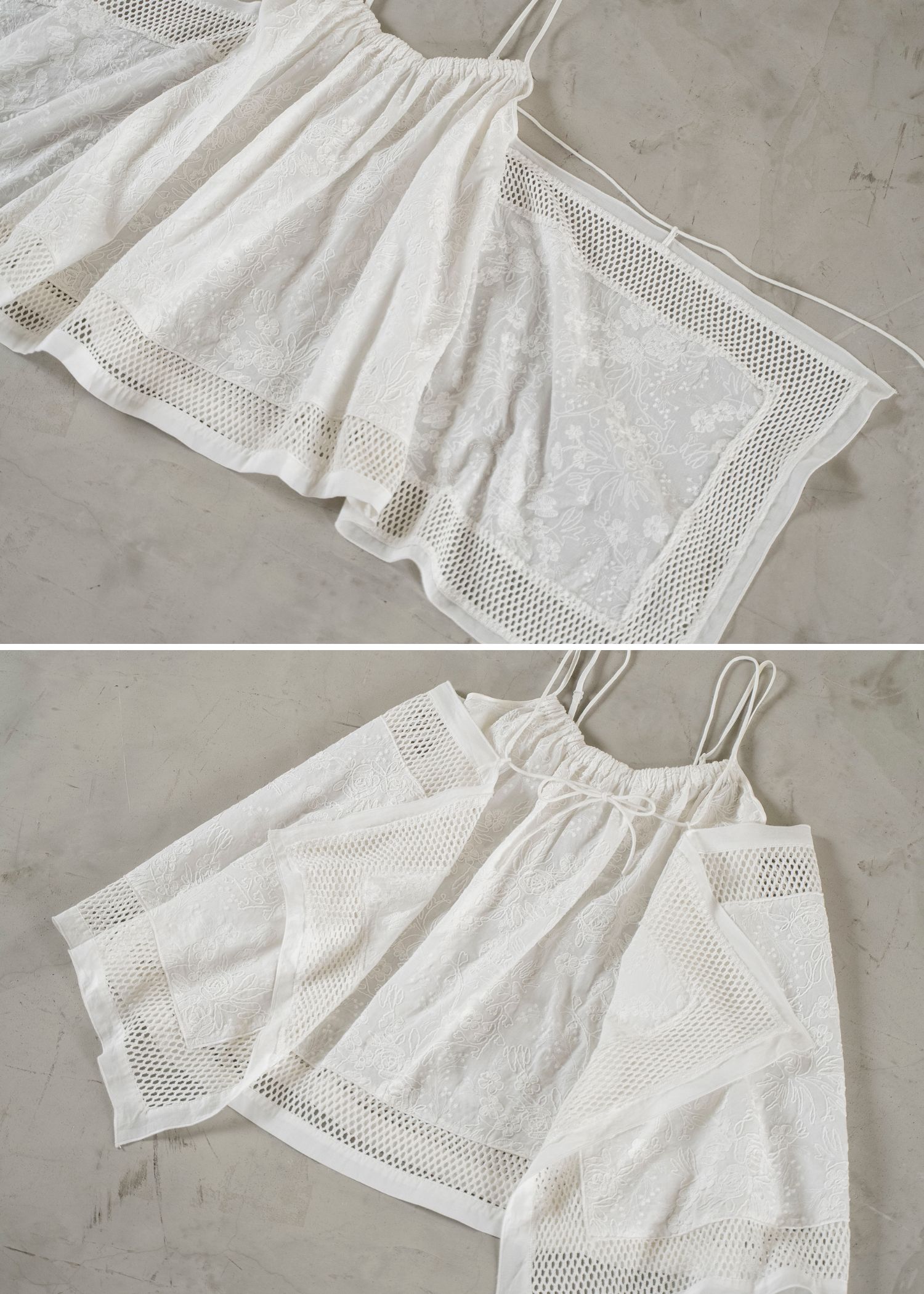 マルチウェイ キャミトップス (ホワイト) multi way drape panel cami tops (White) /  26SS