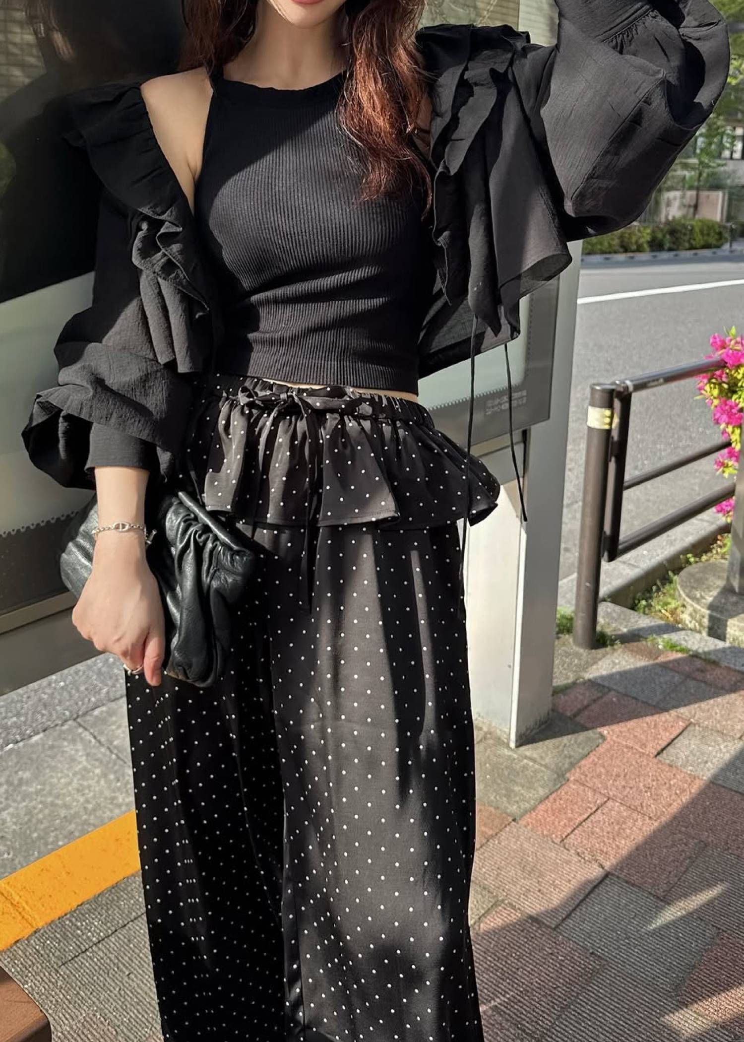 フリルカラー ボレロ (Black) frill collar cachecoeur bolero BL (ブラック) /  26SS