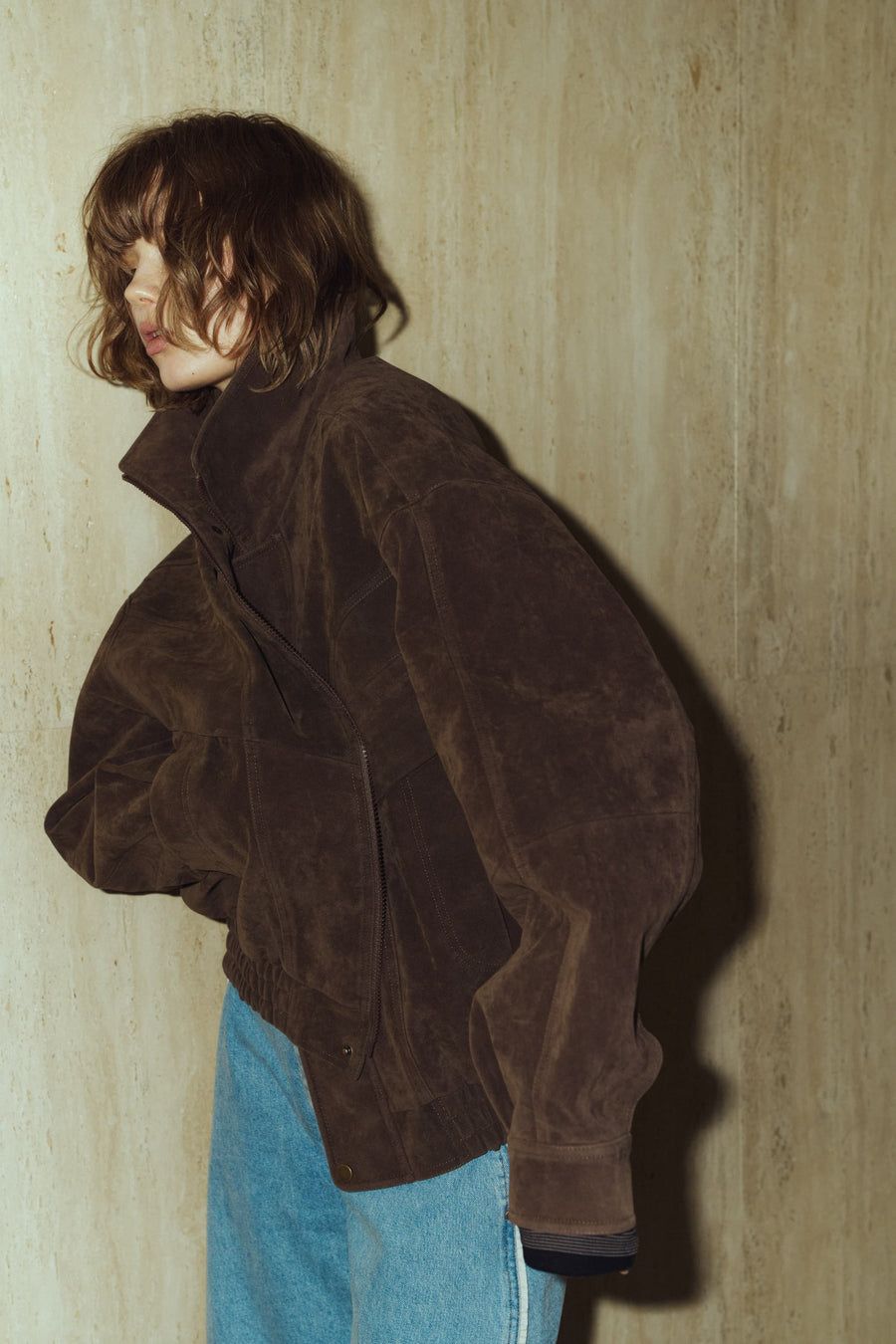 スエードブルゾン (ブラウン) suede blouson(unisex) (Brown) / 26AW