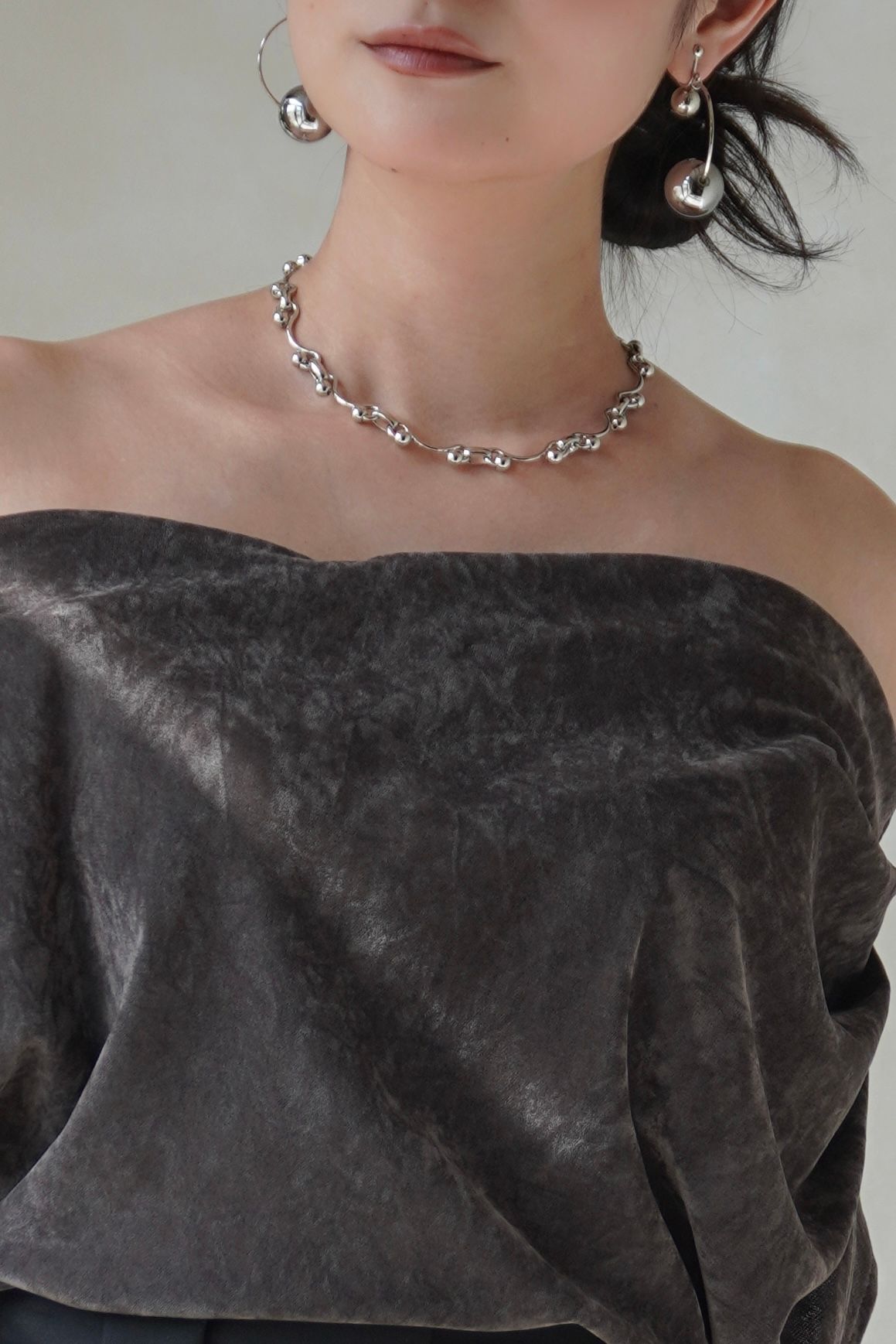 ウェーブオービットネックレス (シルバー) Wave Orbit Necklace (Silver) / 26AW