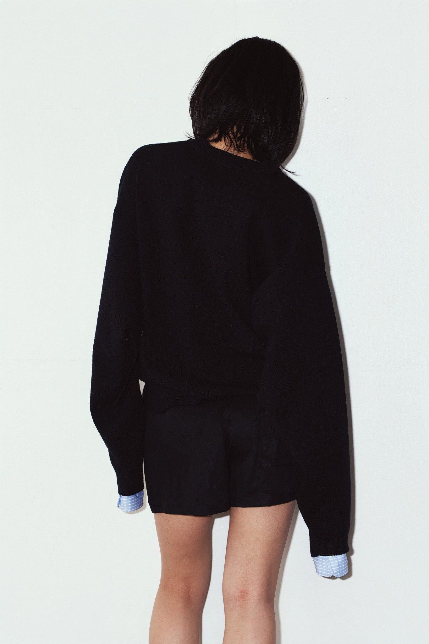 【UNISEXサイズ】2ウェイ ノームコア ニット (ブラック) 2way cuffs normcore knit(unisex) (Black) / 26AW