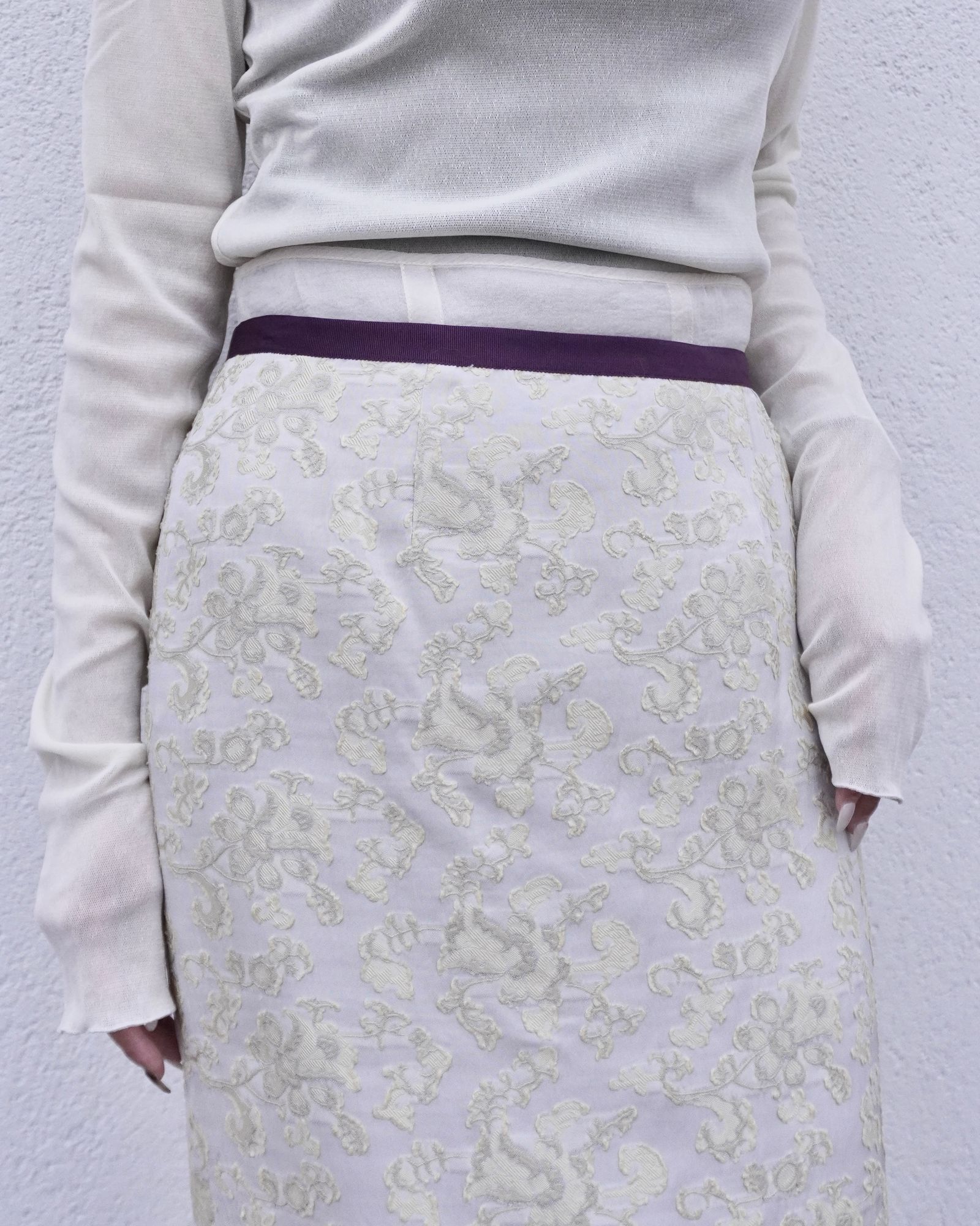Louise jacquard skirt / ルイーズジャカードカート (イエロー)