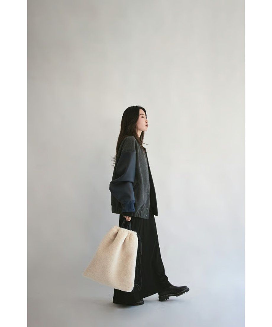 THINK FUR Boa Layered Like Vestブラック値引き！