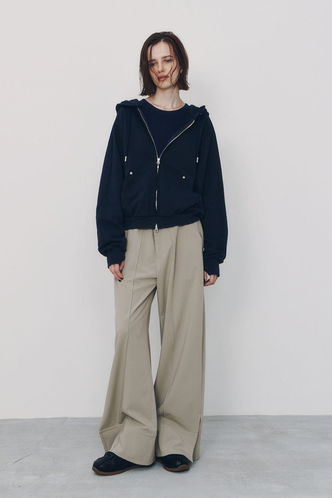 ダブルヘムトラウザー (サンドベージュ) double hem trousers(unisex) (Sand Beige) / 26AW