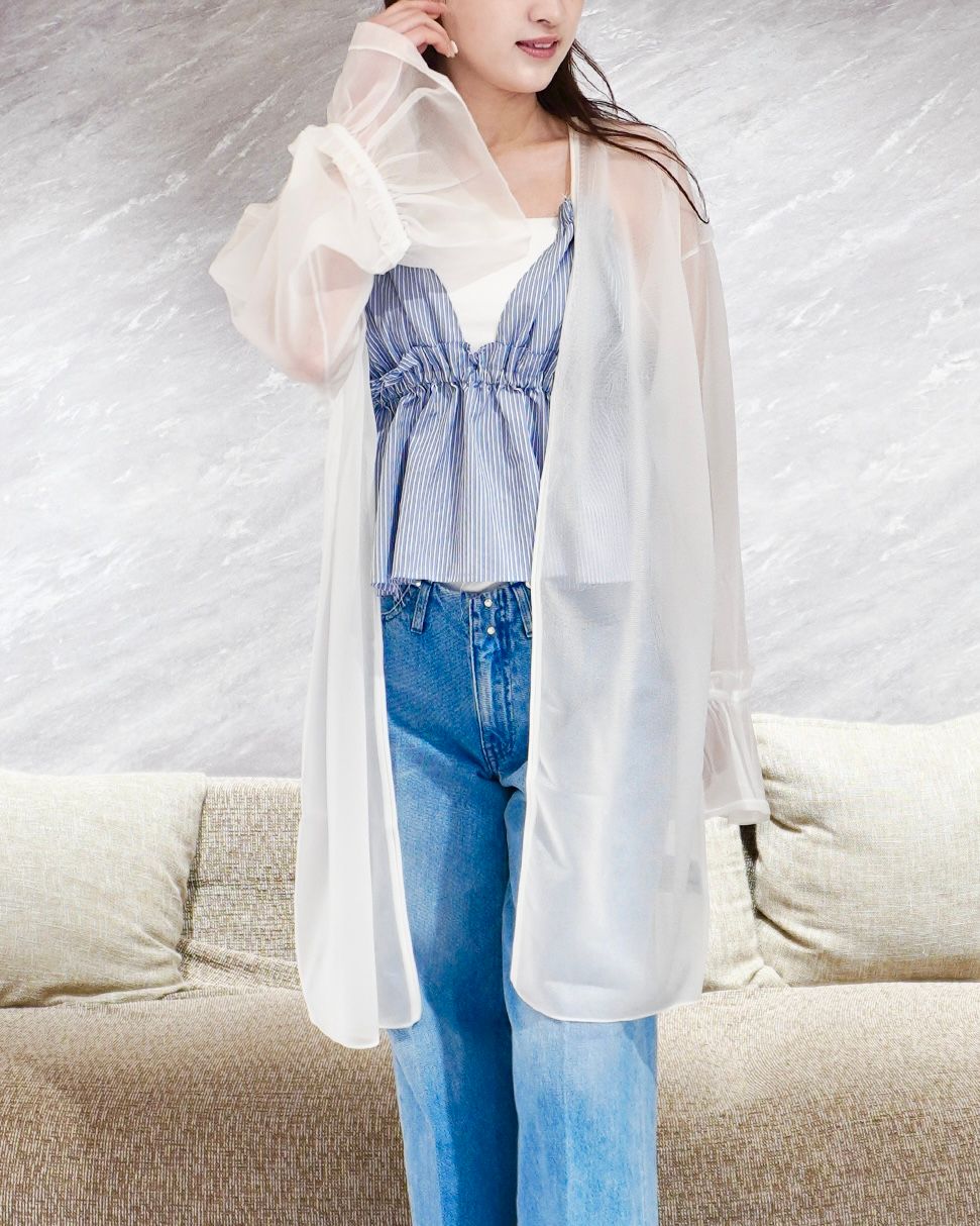 NOUNLESS - NL SHEER KNIT CARDIGAN / シアーニットカーディガン