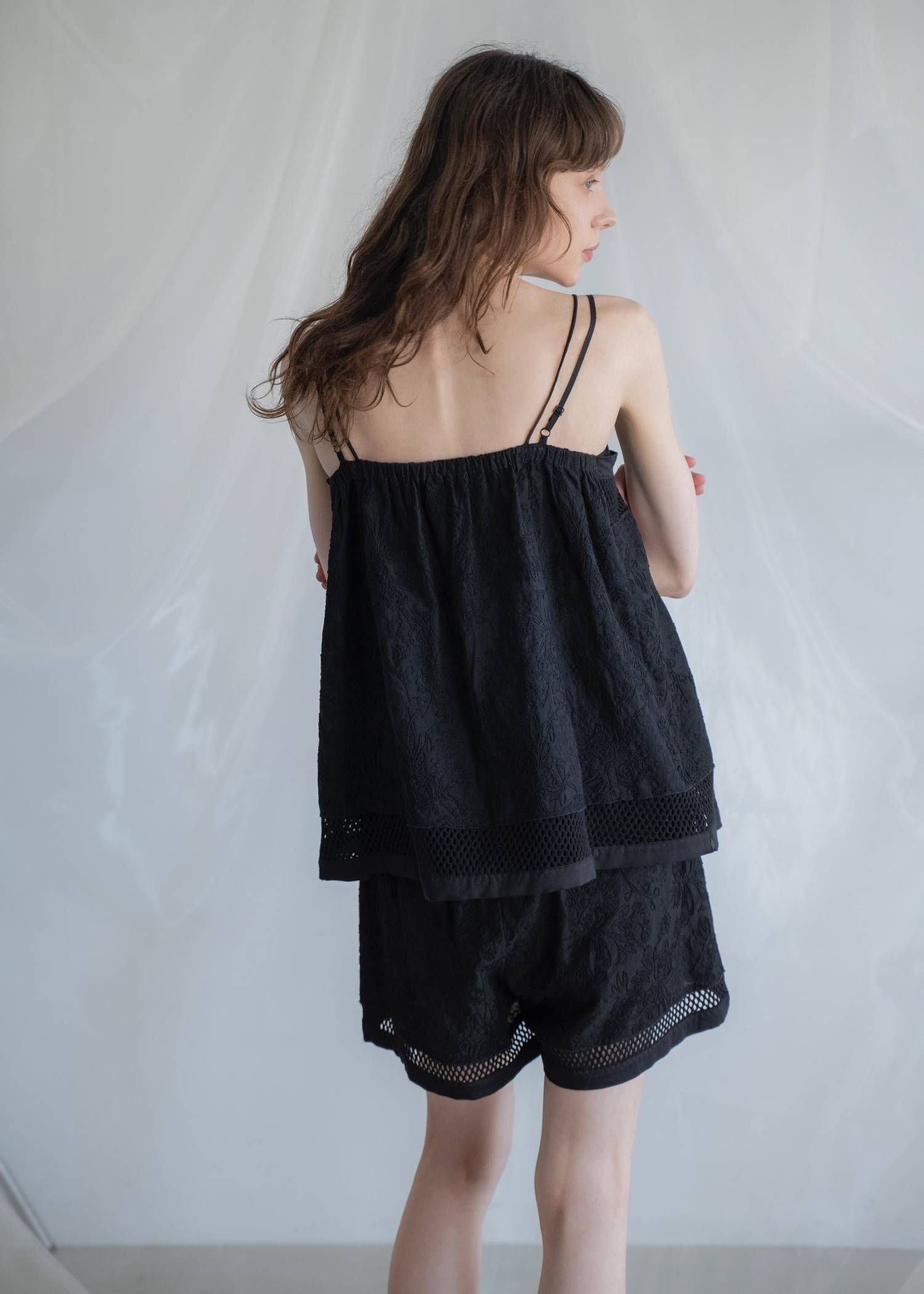 コットンレース ショートパンツ (ブラック) cotton lace trimming S/PT (Black) /  26SS