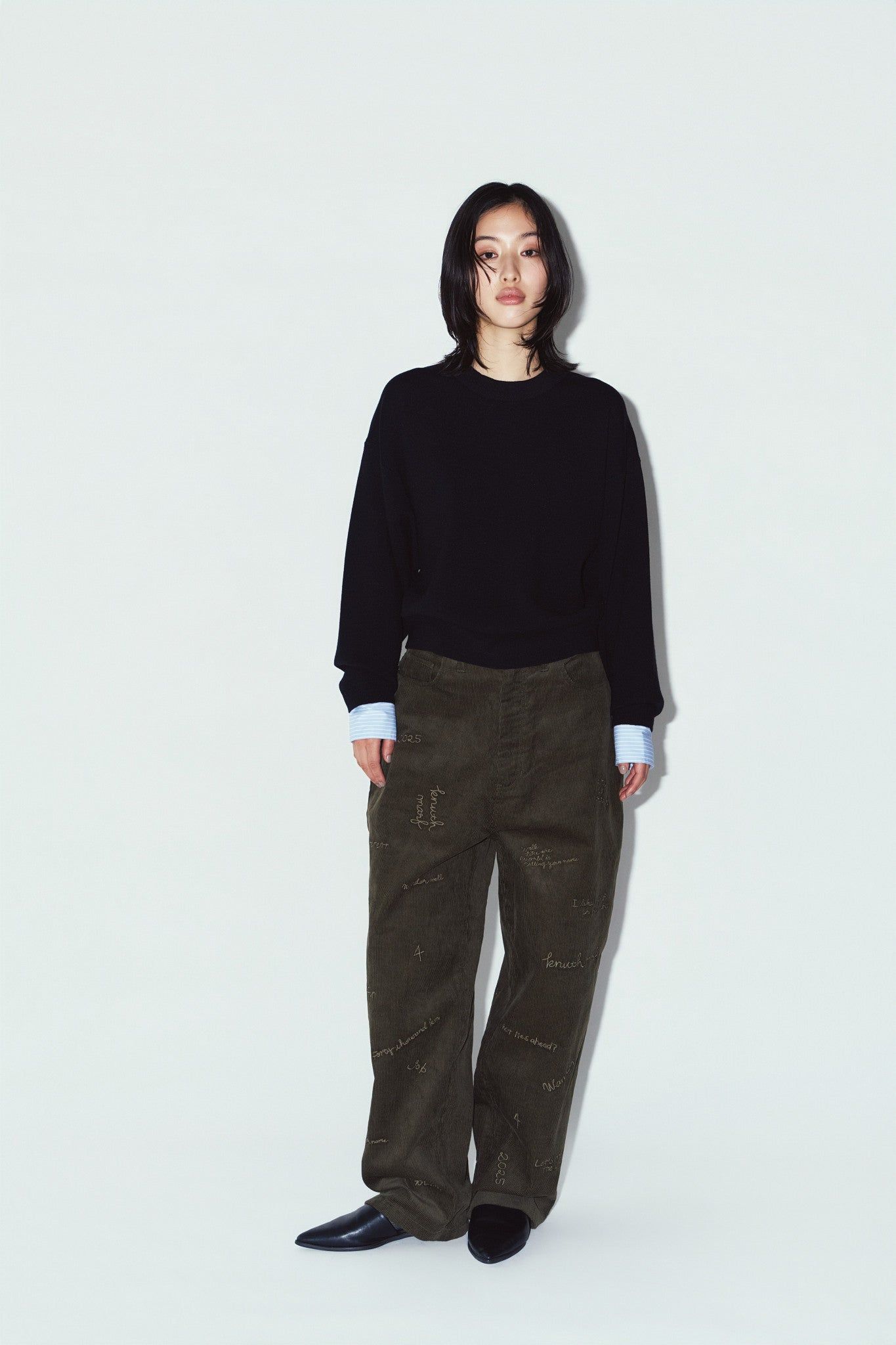 【LADIESサイズ】2ウェイ ノームコア ニット (ブラック) 2way cuffs normcore knit (Black) / 26AW