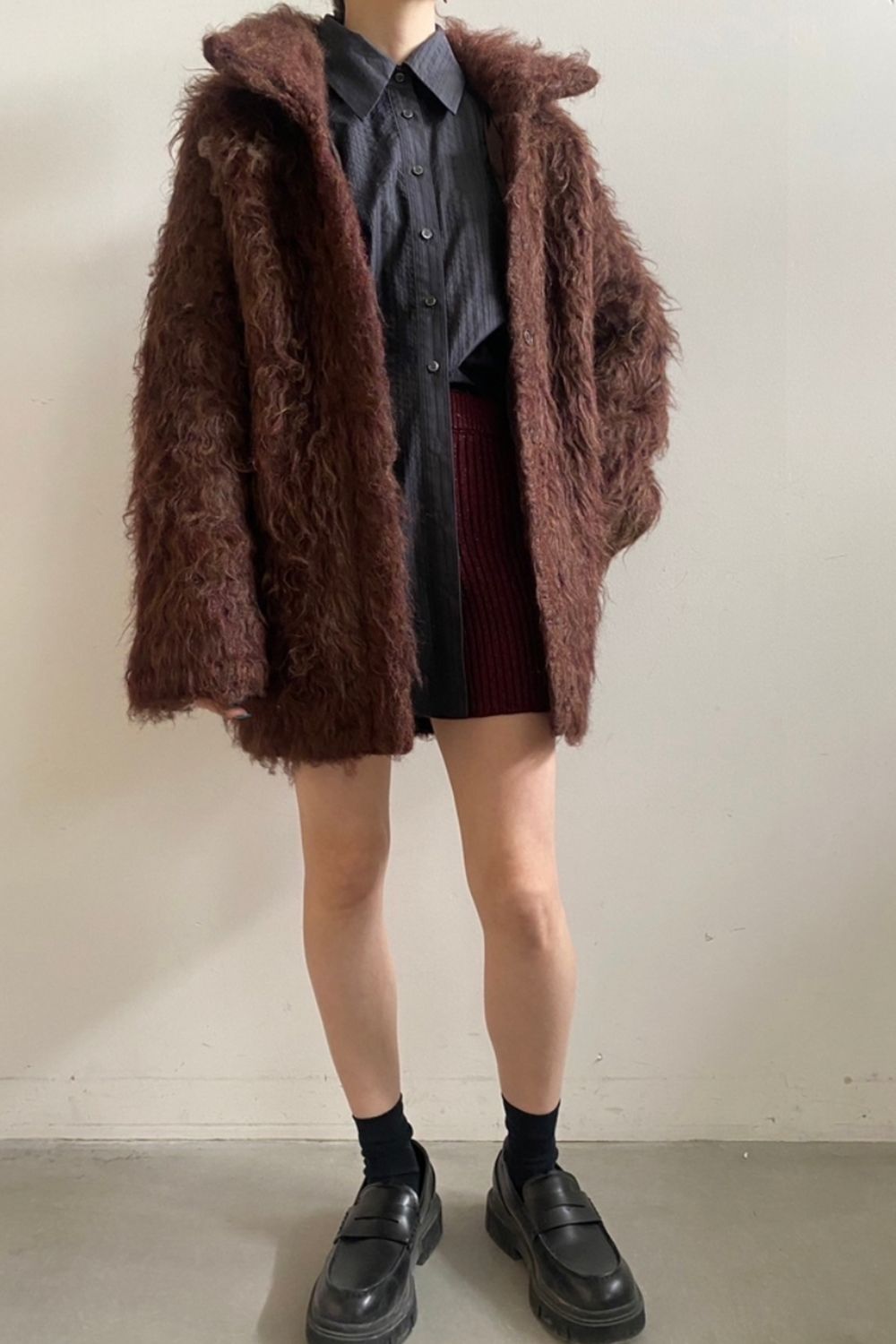 EASY SHORT KNIT PANTS (WINE) / イージーショートニットパンツ ワイン