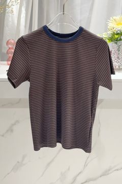 コンフォートスリムボーダーTシャツ (ブラウン) Slim Border T-shirt (Brown /  26SS