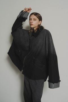denim over shirt jacket (unisex) / デニムオーバー シャツジャケット (ヴィンテージブラック)