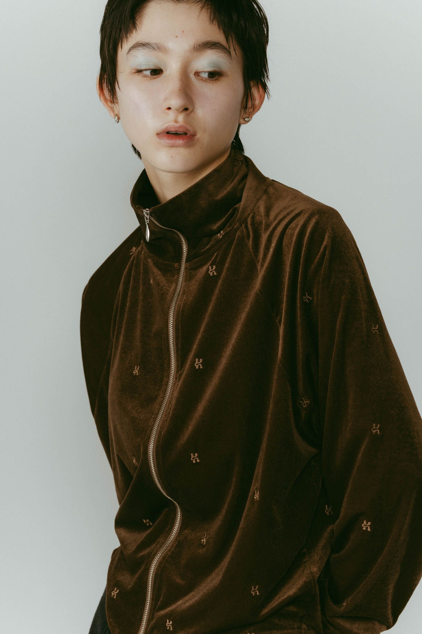 velours track jacket / ベロアトラックジャケット (ブラウン) / 25AW