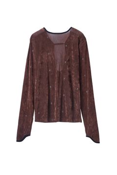 2way sheer velours tops / 2ウェイ シアートップス (ブラウン) / 25AW