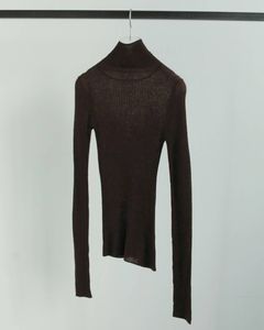 【25AW】Soft Rib Turtle / ソフトリブ タートルネックニット (ブラウン)