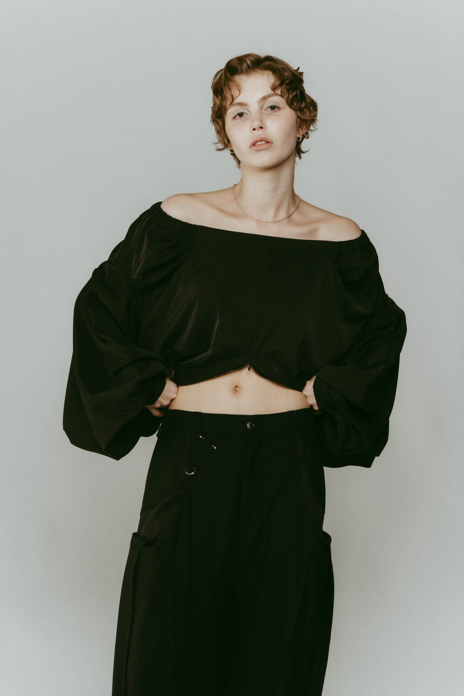 4way design blouse / 4ウェイ デザインブラウス (ブラック) / 25AW