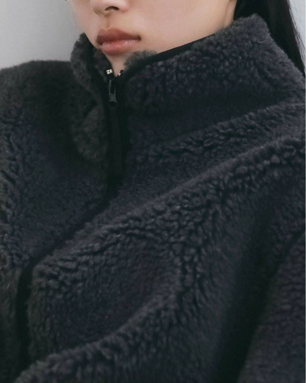 ボアジップブルゾン (チャコールグレー) Boa Zip Blouson (Charcoal gray) / 26AW 【6月29日まで期間限定予約】