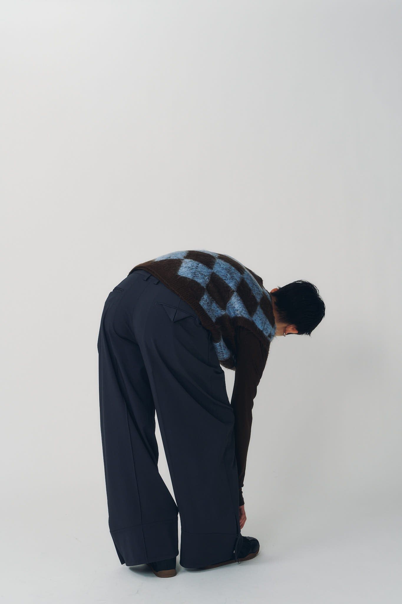 アーガイルニットベスト (ブラウン) argyle knit vest (Brown) / 26AW