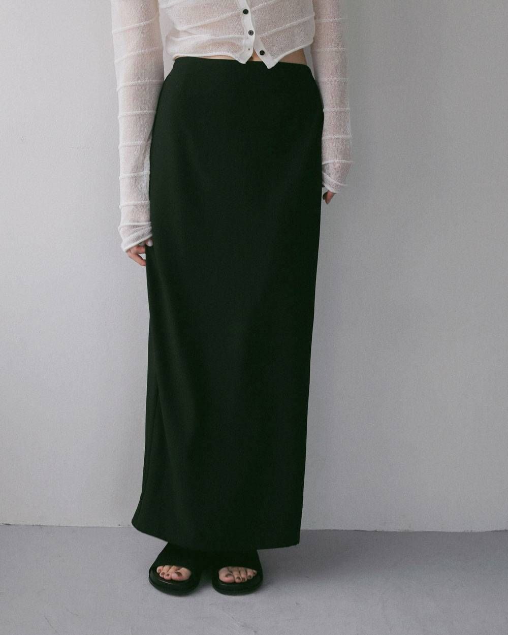 ジョーゼットペンシルスカート (ブラック) Georgette Pencil Skirt (Black) / 27SS
