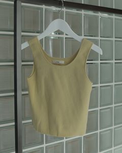 Cropped Knit Tanktop / クロップドニットタンクトップ (クリーム)
