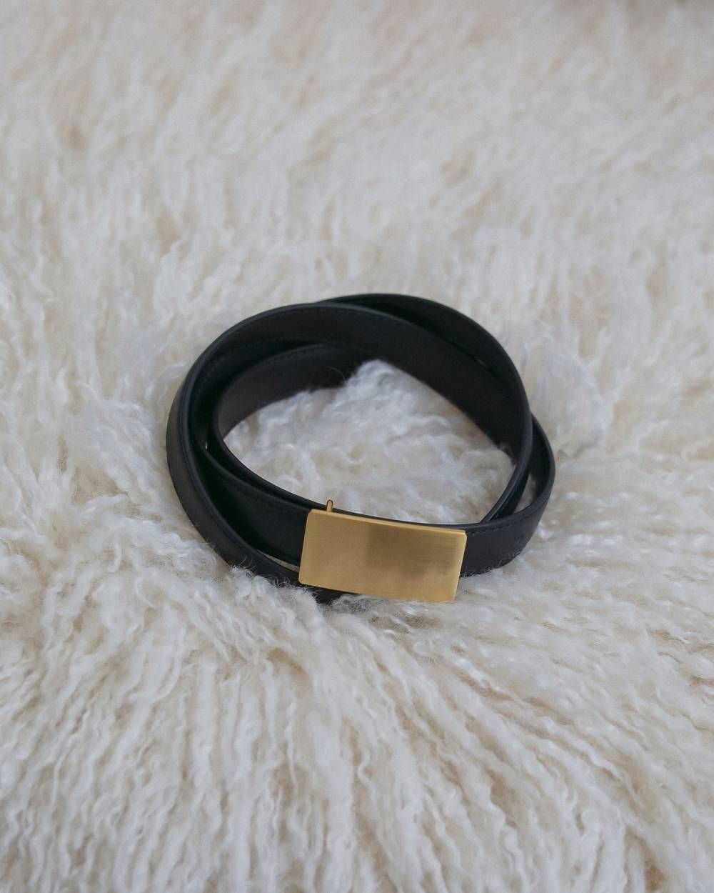 リバーシブルベルト (ゴールド) Reversible Thin Belt (Gold) / 26AW 【6月29日まで期間限定予約】