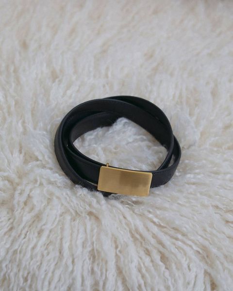 リバーシブルベルト (ゴールド) Reversible Thin Belt (Gold) / 26AW