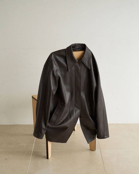 エコレザー オーバージャケット (ブラウン) Ecoleather Over Jacket (Brown) /  26AW