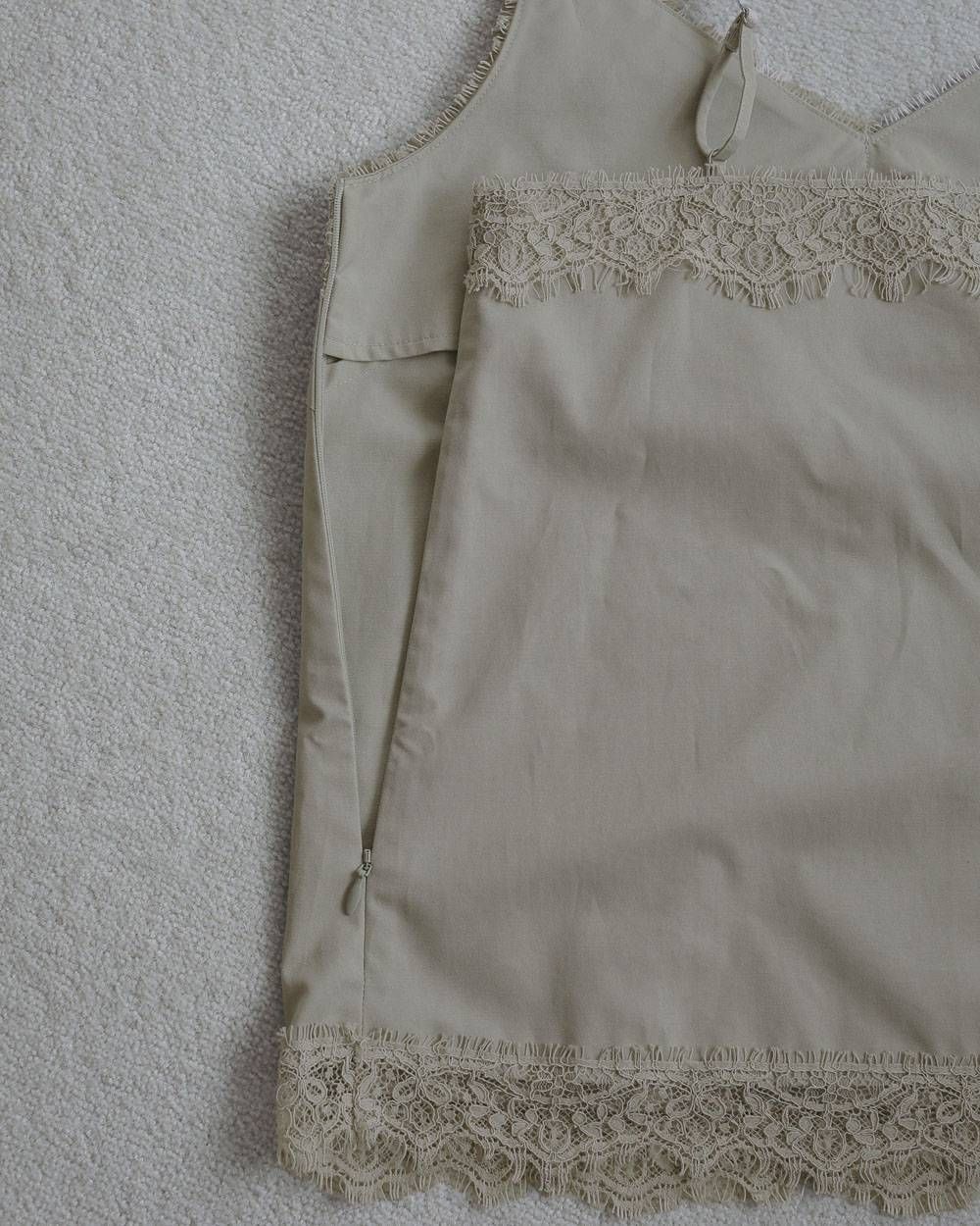 ツイルレース キャミソール (ミント) Twill Lace Camisole (Mint) / 27SS