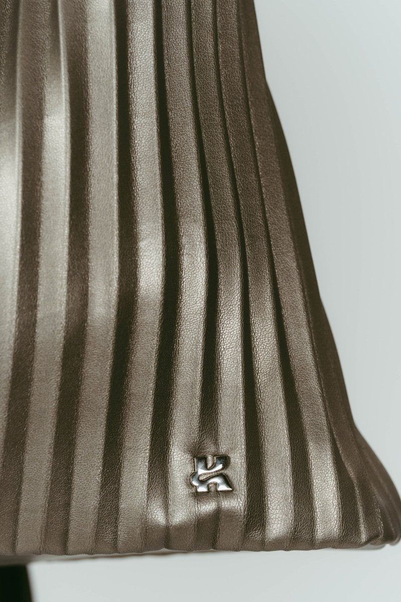 leather pleats bag (Silver) / レザープリーツバッグ (シルバー) / 26SS