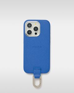 iPhone カラビナレザーケース (ラピスブルー)