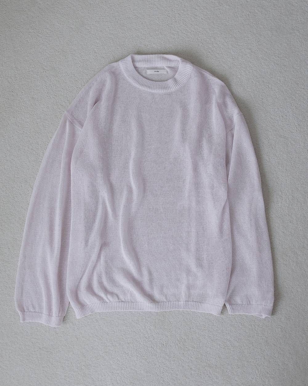 コットンリネン ルーズニット (ピンク) Cottonlinen Loose Knit (Pink) / 27SS
